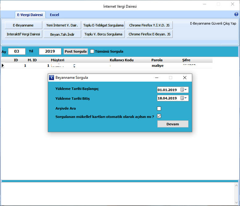 Gib yeni internet vergi dairesi beyanname/tahakkuk indirme ve arşivleme
